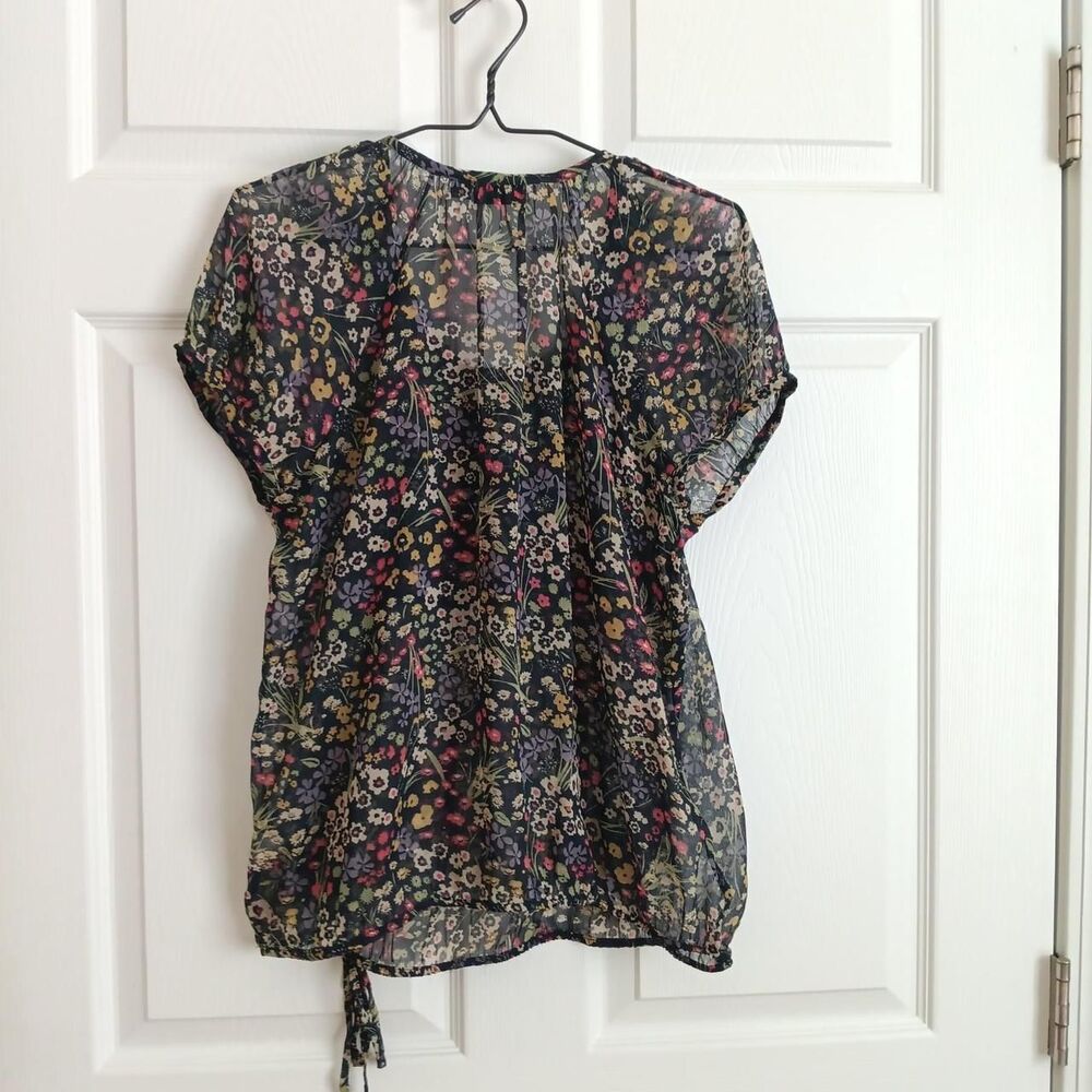 a.n.a A New Approach sheer chiffon floral blouse PL - Picture 3 of 7